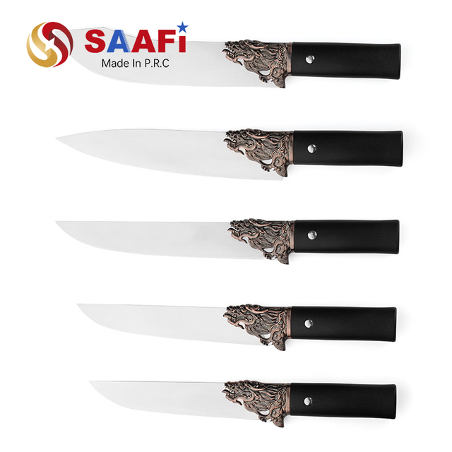 Faca de a&ccedil;ougueiro com cabo de pl&aacute;stico