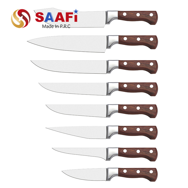 Faca de a&ccedil;ougueiro de 8 polegadas com cabo de jacarand&aacute;