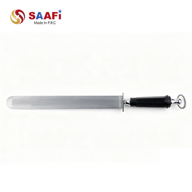 Stainless Steel Sharpening Rod na may Ergonomic Plastic Handle – Propesyonal na Honing Steel para sa Knives