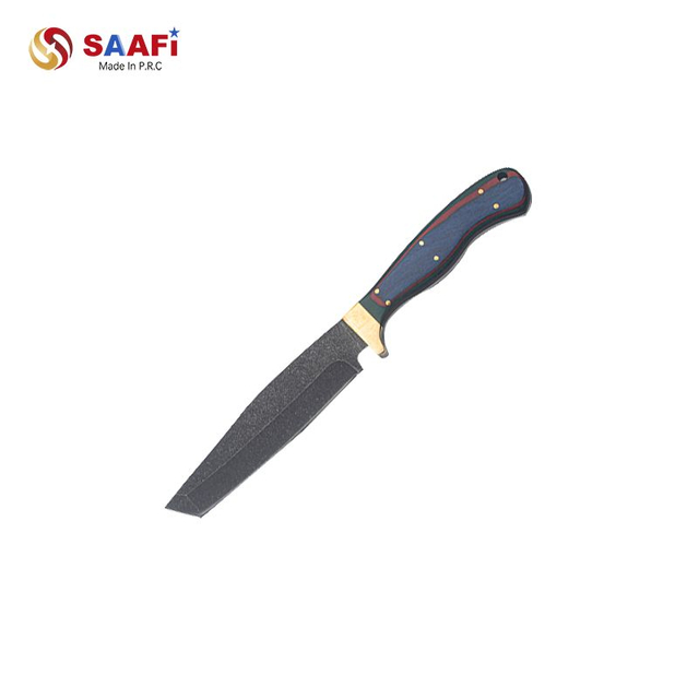Cuchillo de caza para exteriores de acero con alto contenido de carbono forjado a mano con mango G10 – Cuchillo de supervivencia de hoja fija resistente