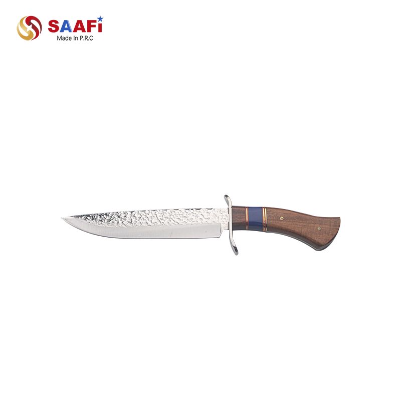 Ahşap Saplı ve Korumalı El D&ouml;vme Şam Desenli Av Bı&ccedil;ağı – Outdoor Survival Sabit Bı&ccedil;ak Bı&ccedil;ağı