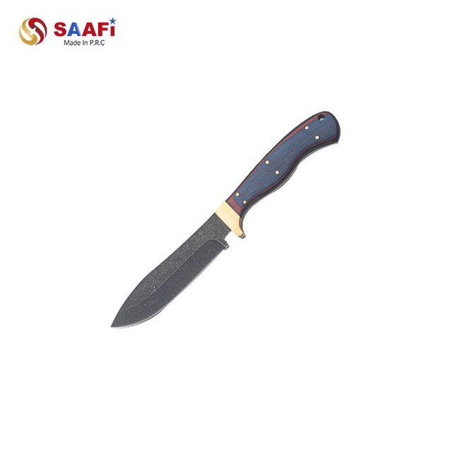 Cuchillo premium para caza y supervivencia al aire libre: hoja fija de espiga completa de alta calidad