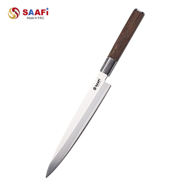Cuchillo Sashimi Estilo Japon&eacute;s con Mango de Madera – Cuchillo Profesional para Sushi y Filete